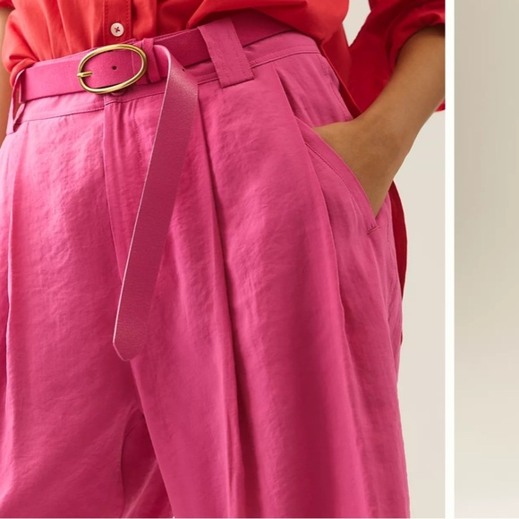 Anthropologie Cropped Pleated Trousers NWT Size 10 - Picture 5 of 11